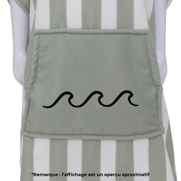Peignoir poncho à capuche personnalisé enfant - Modèle vague