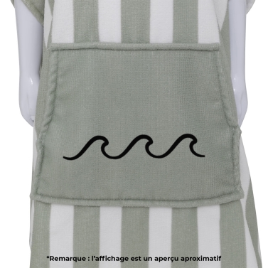 Peignoir poncho à capuche personnalisé enfant - Modèle vague