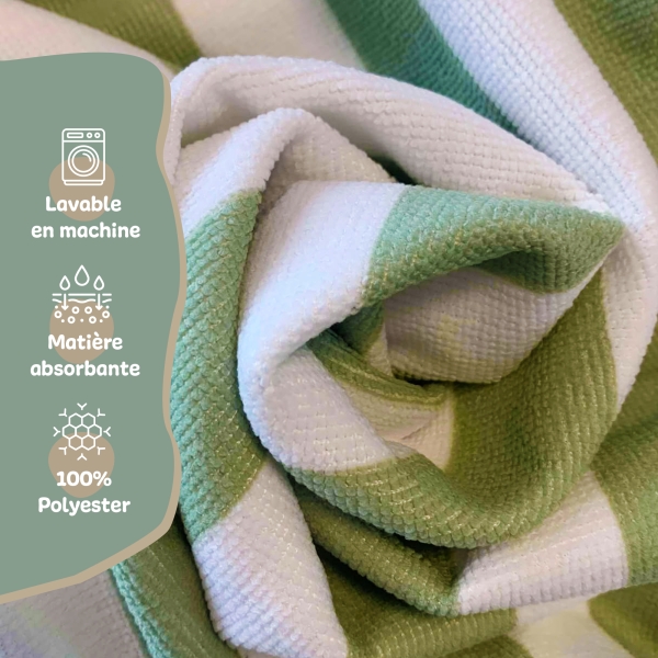 Peignoir poncho à capuche personnalisé enfant - Modèle vague