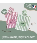 Peignoir poncho à capuche personnalisé enfant - Modèle vague