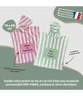 Peignoir poncho à capuche personnalisé pour enfant - Modèle texte