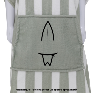 Peignoir poncho à capuche personnalisé pour enfant - Modèle surf