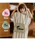 Peignoir poncho à capuche personnalisé pour enfant - Modèle dauphin