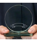 Trophée en verre personnalisable - Grand modèle - Texte