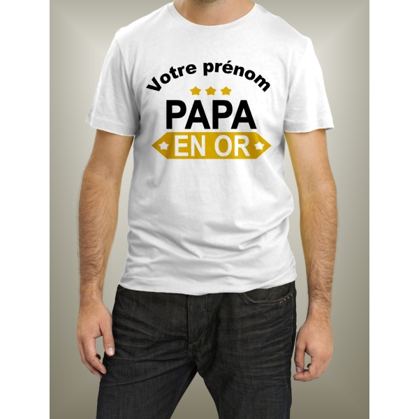 Tee Shirt papa en or