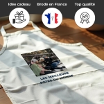 Tablier adulte blanc photo personnalisé