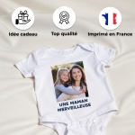 body bébé personnalisé photo et texte