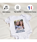 body bébé personnalisé photo et texte