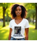 T-Shirt Femme Photo + Texte Personnalisé