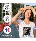 T-Shirt Femme Photo + Texte Personnalisé