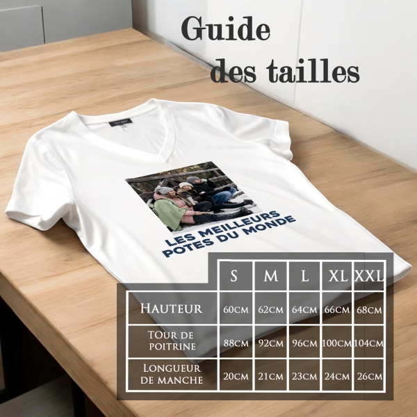 T-Shirt Femme Photo + Texte Personnalisé