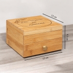 Boite à bijoux en bois fleur personnalisée