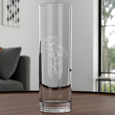 Vase droit cadeau pour nounou gravé