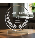 Trophée en verre personnalisé - Grand modèle - Top 1