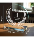 Trophée en verre personnalisé - Grand modèle - Top 1