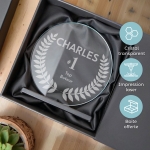 Trophée en verre personnalisé - Grand modèle - Top 1