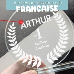 Trophée en verre personnalisé - Grand modèle - Top 1