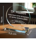 Trophée en verre personnalisable - Grand modèle - Texte