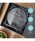 Trophée en verre personnalisable - Grand modèle - Texte
