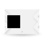 Cadre photo en verre personnalisé horizontale - Modèle Blanc