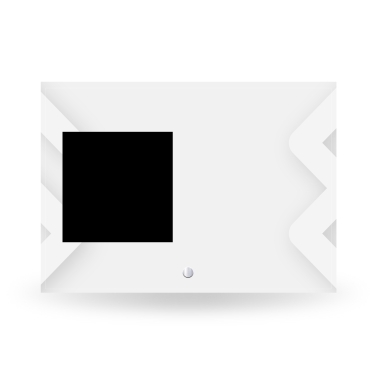 Cadre photo en verre personnalisé horizontale - Modèle Blanc