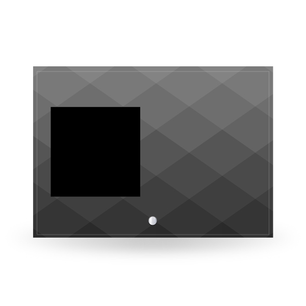 Cadre photo en verre personnalisé horizontale - Modèle Noir