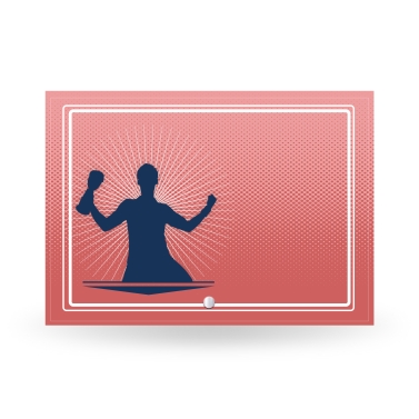 Cadre photo en verre personnalisé horizontale - Modèle Rouge