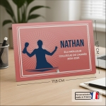 Cadre photo en verre personnalisé horizontale - Modèle Rouge