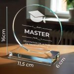Trophée en verre personnalisable - Grand modèle - Diplôme