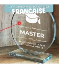 Trophée en verre personnalisable - Grand modèle - Diplôme