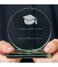 Trophée en verre personnalisé - Petit modèle - Diplôme