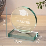 Trophée en verre personnalisé - Petit modèle - Diplôme