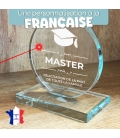 Trophée en verre personnalisé - Petit modèle - Diplôme