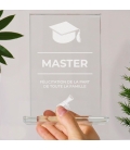 Trophée en verre personnalisé - Modèle rectangulaire - Diplôme
