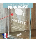Trophée en verre personnalisé - Modèle rectangulaire - Diplôme