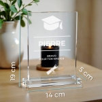Trophée en verre personnalisé - Modèle rectangulaire - Diplôme