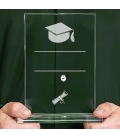 Trophée en verre personnalisé - Modèle rectangulaire - Diplôme