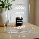Trophée en verre personnalisé - Modèle rectangulaire - Top 1