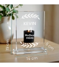 Trophée en verre personnalisé - Modèle rectangulaire - Top 1