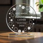 Trophée en verre personnalisé - Grand modèle - Entreprise
