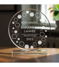 Trophée en verre personnalisé - Grand modèle - Entreprise