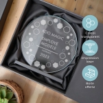 Trophée en verre personnalisé - Grand modèle - Entreprise