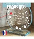 Trophée en verre personnalisé - Grand modèle - Entreprise