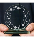 Trophée en verre personnalisé - Grand modèle - Entreprise