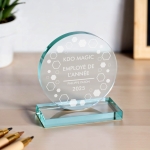 Trophée en verre personnalisé - Petit modèle - Entreprise