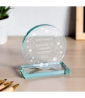 Trophée en verre personnalisé - Petit modèle - Entreprise