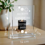 Trophée en verre personnalisé - Modèle rectangulaire - Entreprise