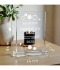 Trophée en verre personnalisé - Modèle rectangulaire - Entreprise