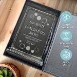 Trophée en verre personnalisé - Modèle rectangulaire - Entreprise