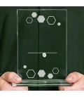 Trophée en verre personnalisé - Modèle rectangulaire - Entreprise